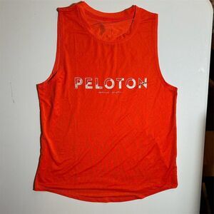 Peloton Women's Orange Muscle Tank Top Size M Sleeveless Activewear